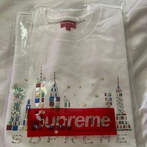 White Supreme jeweled New York City size large
